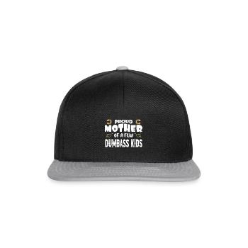 Fière Mère De Quelques Enfants Dumbass Drôle Vintage - Casquette snapback - noir/gris - Devant