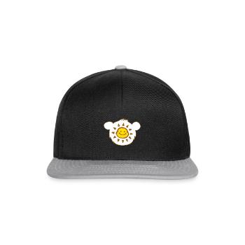 Heureux ours mignons soleil soleil - Casquette snapback - noir/gris - Devant