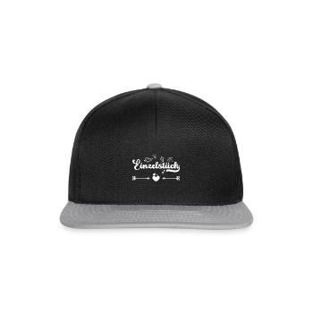Einzelstück - Snapback Cap - Schwarz/Grau - Vorne