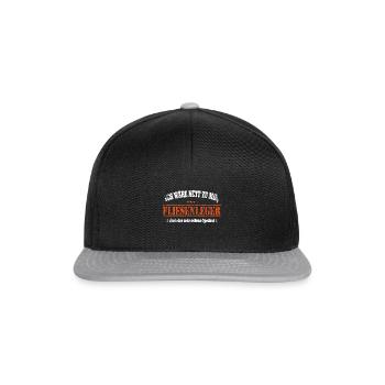 ich wäre nett zu mir, Fliesenleger - Snapback Cap - Schwarz/Grau - Vorne