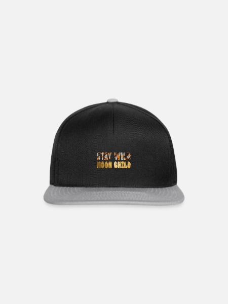 Stay wild Moonchild - Snapback Cap - Schwarz/Grau