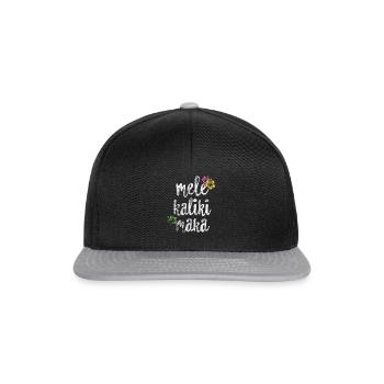 Vintage Mele Kalikimaka Christmas TShirt Hawaiian - Snapback Cap - black/grey - Front