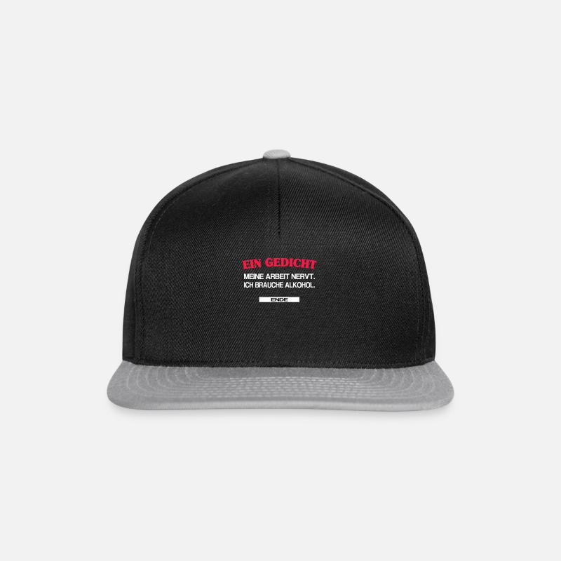 Drôle de sort Mon travail est agaçant - Casquette snapback - noir/gris