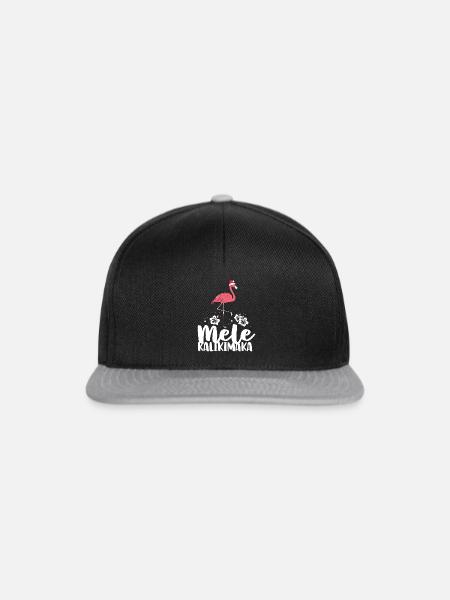 Mele Kalikimaka Hawaiian Christmas Palm Tree - Snapback Cap - Schwarz/Grau