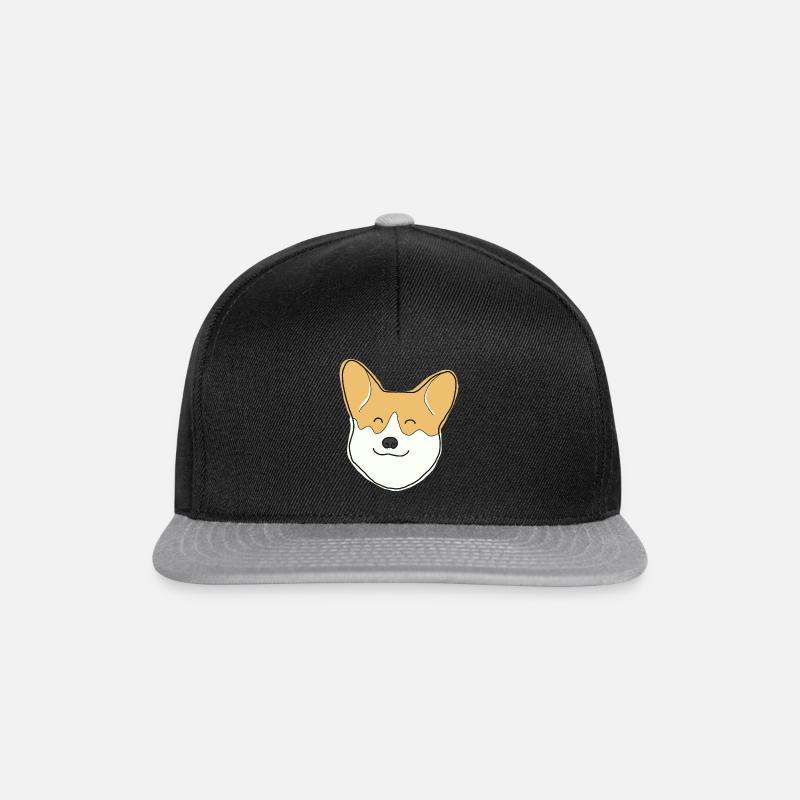 Cheerful Corgi - Snapback Cap - black/grey