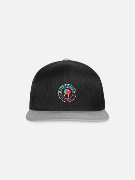 Ping Pong Zeit - Snapback Cap - Schwarz/Grau