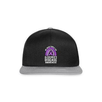 Wir tragen Purple Alzheimers Disease Awareness - Snapback Cap - Schwarz/Grau - Vorne
