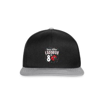 This Little Ladybug Is 8 Years Old 8th Birthday - Snapback Cap - black/grey - Front