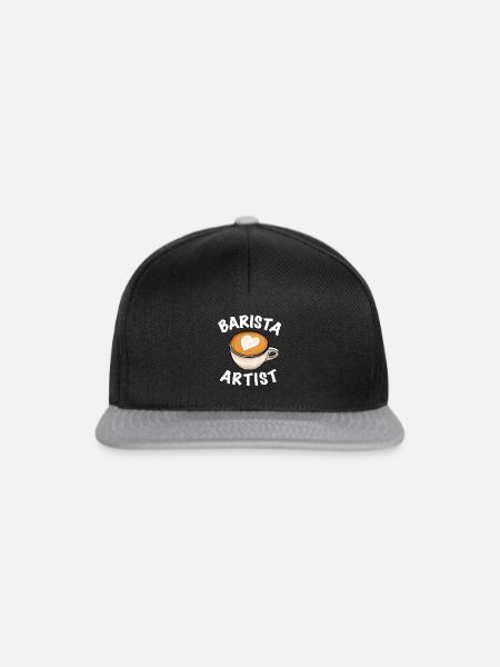 Barista Artist Kaffee - Snapback Cap - Schwarz/Grau