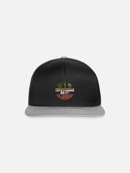 Lustiger Gärtner Spruch - Snapback Cap - Schwarz/Grau