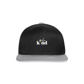 Be Kind Yellow Blue Sunflower World Down Syndrome - Snapback Cap - black/grey - Front