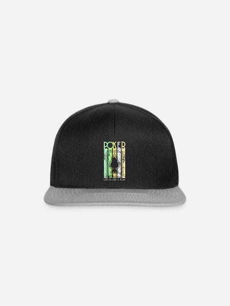Poker Player Design - Snapback Cap - Schwarz/Grau