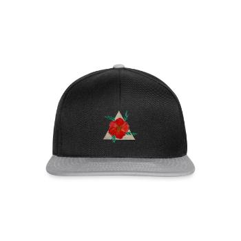 Flower of love - Snapback Cap - Schwarz/Grau - Vorne