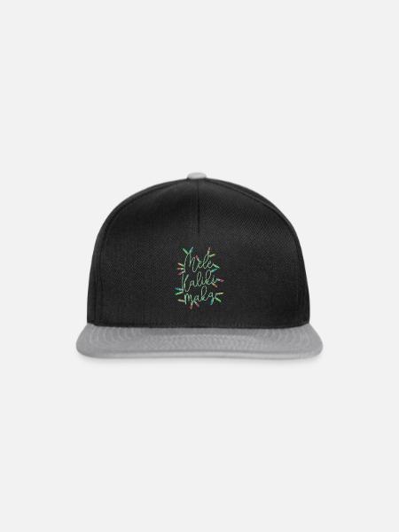 Mele Kalikimaka Weihnachtsbeleuchtung Festliche Feiertage - Snapback Cap - Schwarz/Grau