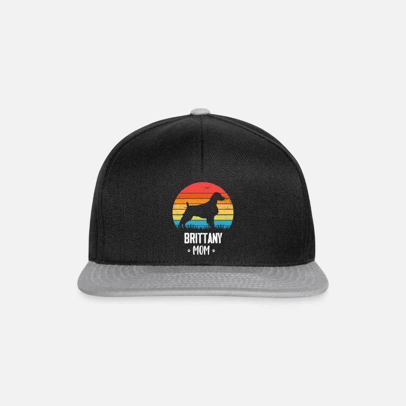 Brittany Spaniel Epagneul Breton Hund - Snapback Cap - Schwarz/Grau