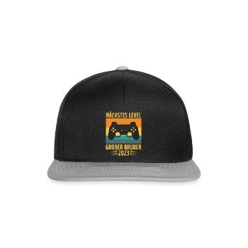 Ich Werde Großer Bruder 2023 - Snapback Cap - Schwarz/Grau - Vorne