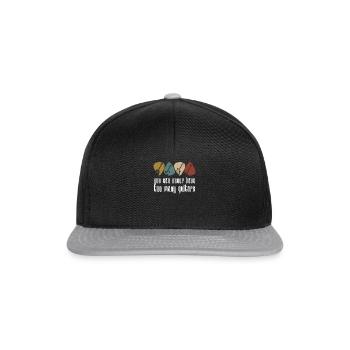 You Can Never Have Too Many Guitars Bass - Snapback Cap - Schwarz/Grau - Vorne