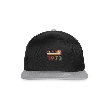 Drôle de millésime né en 1973 anniversaire - Casquette snapback - noir/gris - Devant