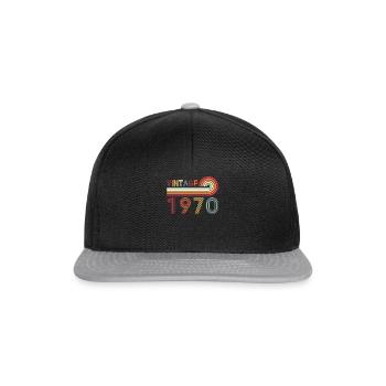 Drôle de millésime né en 1970 anniversaire - Casquette snapback - noir/gris - Devant