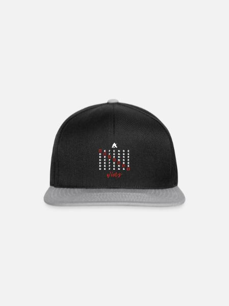 Defense Wins Torwart Eishockey Torwart - Snapback Cap - Schwarz/Grau