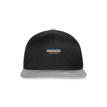 I Do My Own Stunts Snowboard Downhill - Snapback Cap - Schwarz/Grau - Vorne