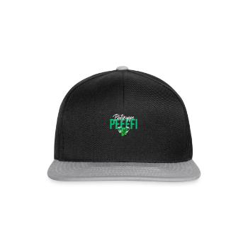 Blutgruppe Pfeffi - Pfefferminz Shots - Snapback Cap - Schwarz/Grau - Vorne