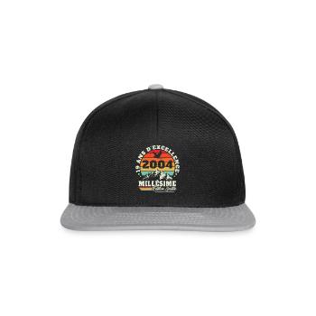 Vintage 2004 19 years birthday gift - Snapback Cap - black/grey - Front