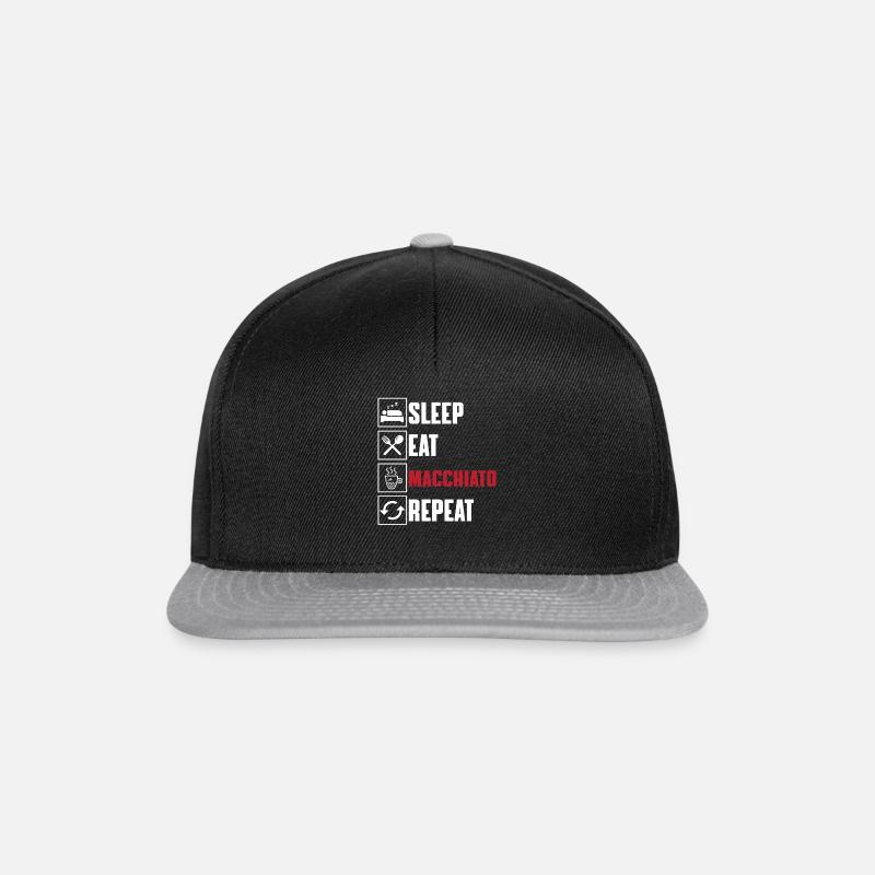 Funny macchiato lover - Snapback Cap - black/grey