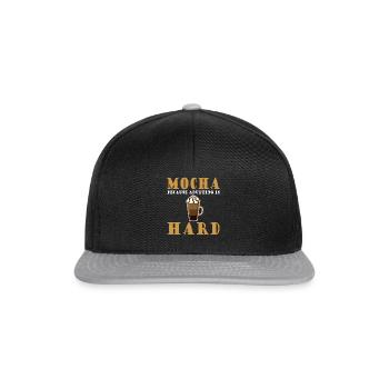 Café Moka disant café et chocolat - Casquette snapback - noir/gris - Devant