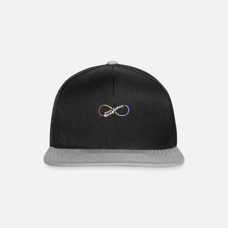 Autismus-Akzeptanz, Frauen, Mutter, Bewusstsein, Unendlichkeit - Snapback Cap - Schwarz/Grau