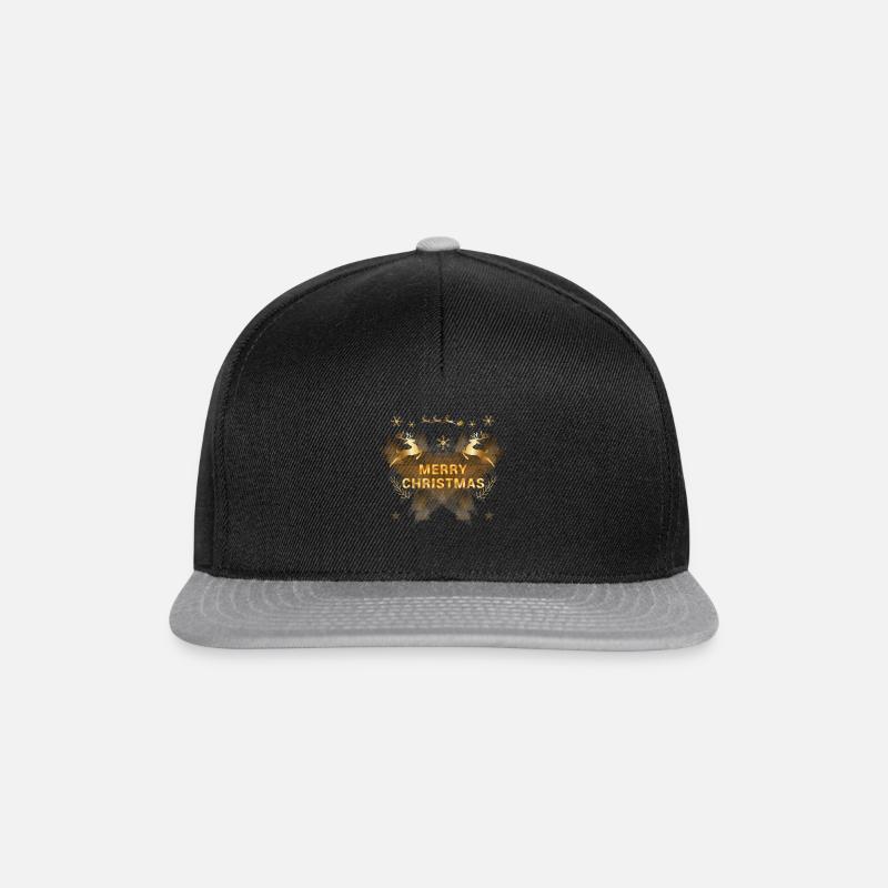 Merry Christmas, Weihnachten - Snapback Cap - Schwarz/Grau