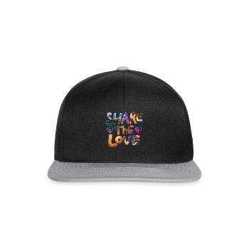 Partagez l’amour - rendez le monde meilleur - Casquette snapback - noir/gris - Devant
