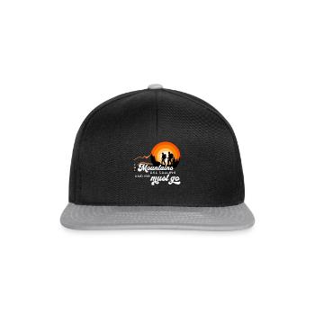 La randonnée en montagne nous appelle et nous devons y aller - Casquette snapback - noir/gris - Devant