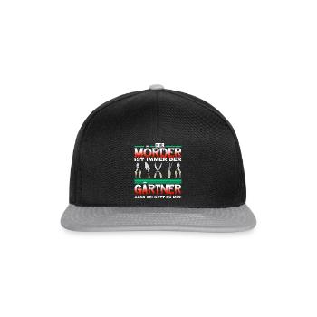 Gärtner Opa Vater Garten Gartenarbeit Hobby - Snapback Cap - Schwarz/Grau - Vorne