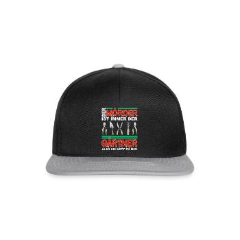 Gärtner Opa Vater Garten Gartenarbeit Hobby - Snapback Cap - Schwarz/Grau - Vorne