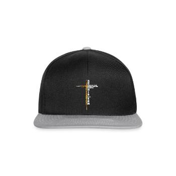 Jean 3 :16 Christian Cross Bible Verse - Casquette snapback - noir/gris - Devant