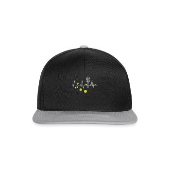 Heartbeat Tennis for Tennis Players - Snapback Cap - black/grey - Front