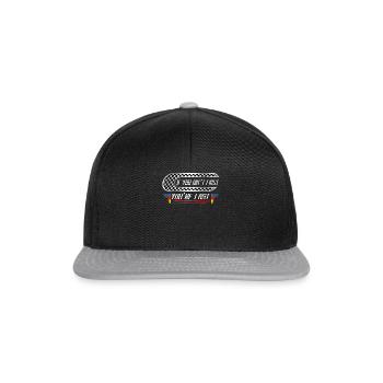 Wenn du nicht erster bist, bist du letzter racing - Snapback Cap - Schwarz/Grau - Vorne