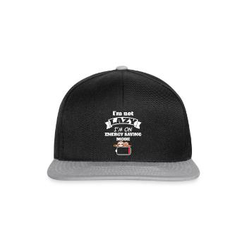 Je ne suis pas paresseux, je suis en mode économie d’énergie - Casquette snapback - noir/gris - Devant