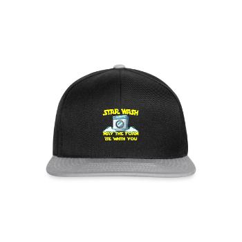 Star Wash - may the foam be with you - Snapback Cap - Schwarz/Grau - Vorne