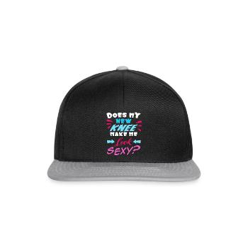 Does my new knee make me sexy? - Snapback Cap - black/grey - Front