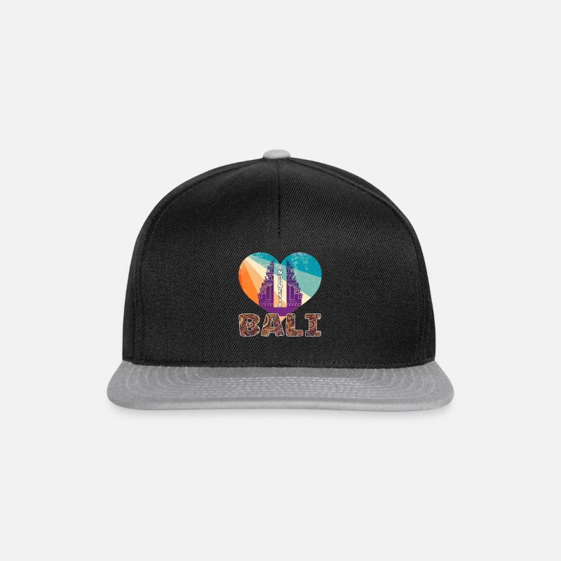 Bali - Indonésie - Casquette snapback - noir/gris