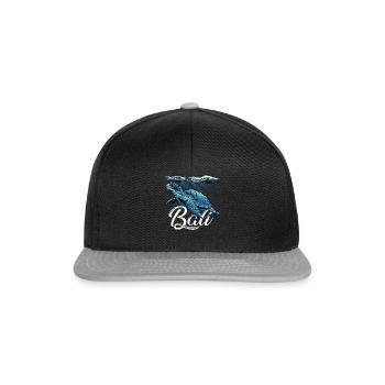 Bali - Indonésie - Tortue - Casquette snapback - noir/gris - Devant
