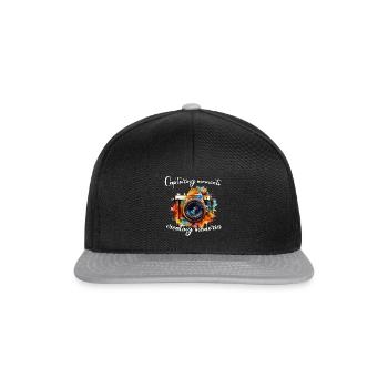 Capturing Moments, creating Memories - Snapback Cap - black/grey - Front