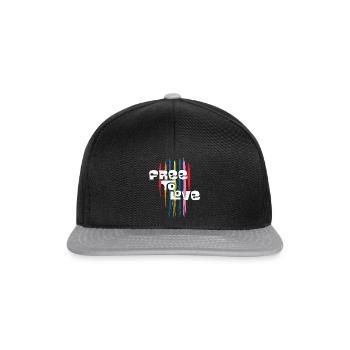 Free To Love - Snapback Cap - black/grey - Front