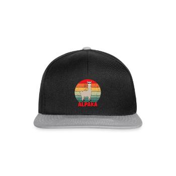 Design d’alpaga cool - Casquette snapback - noir/gris - Devant