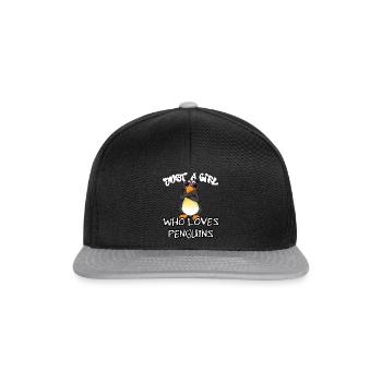 Juste une fille qui aime les pingouins - Casquette snapback - noir/gris - Devant