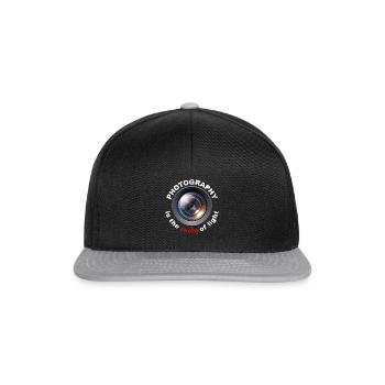 Photography is the poetry of light - Snapback Cap - Schwarz/Grau - Vorne