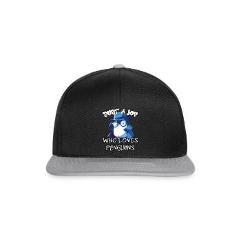 Juste un garçon qui aime les pingouins - Casquette snapback - noir/gris - Devant