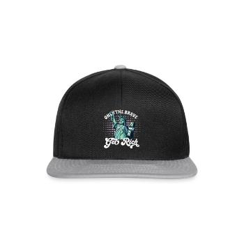 Seuls les courageux s’enrichissent - Casquette snapback - noir/gris - Devant